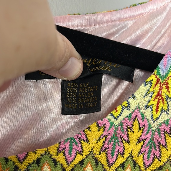 girlfriend by silver silk VINTAGE Size L MADE IN ITALY - Picture 4 of 7